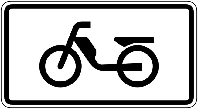 Zusatzzeichen Nur Mofas