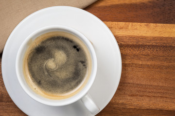 cup of espresso with cane sugar