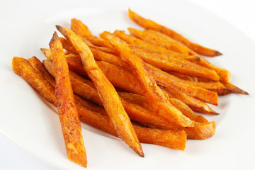 Homemade oil fried sweet potato fries - 50898678