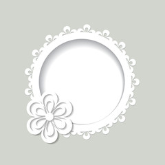 background with a flower and a frame