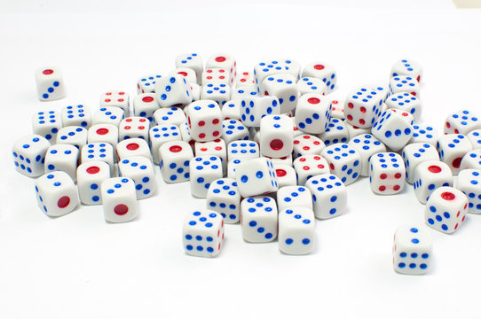 Blank Dice Isolated On White Background Stock Photo, Picture and Royalty  Free Image. Image 78205771.