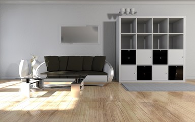 Naklejka premium Wohnzimmer in weiss