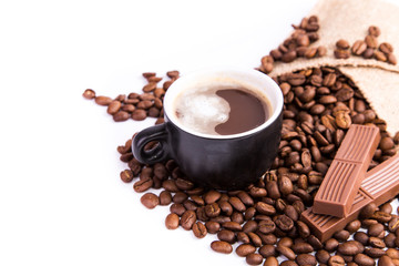 Cup of coffee. Coffee break concept.