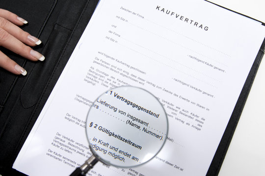 Kaufvertrag unter der Lupe