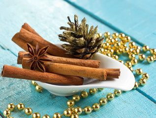Decorative christmas composition