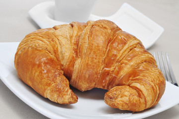 croissant and coffee