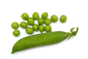 peas isolated on white background