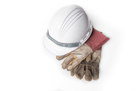 safety helmet and gloves