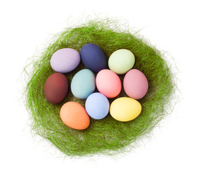 Fototapeta na wymiar color eggs for holiday easter