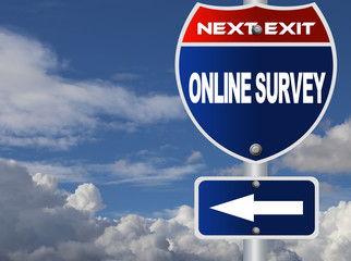 Online survey road sign