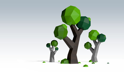 Low polygon trees