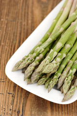 Green Asparagus On A Plate