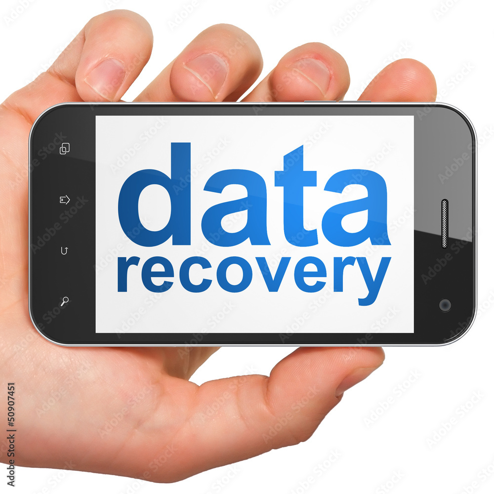 Poster data concept: data recovery on smartphone