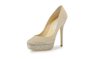 Fototapeta premium Nice woman shoes isolated on white