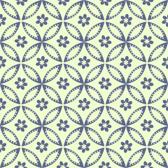 Seamless decorative circles and flowers