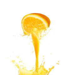 Fotobehang Sap Sinaasappelsap spatten