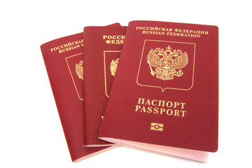 Three russian passports