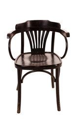 wooden chair on white background