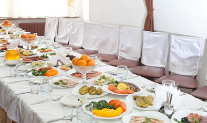 Wedding table setting
