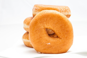 Donuts on white background