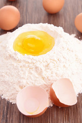 flour and eggs