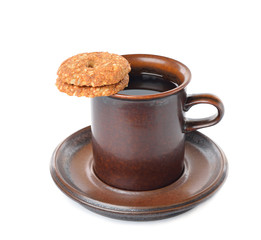Cookies and coffee cup