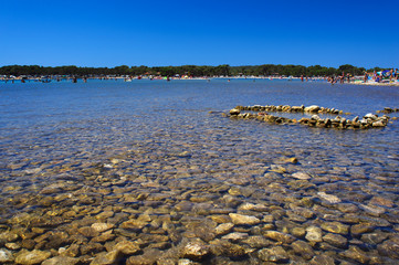 Adriatic sea beach with stoned bottom