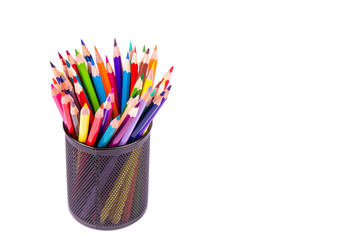 Color pencils in an office stand