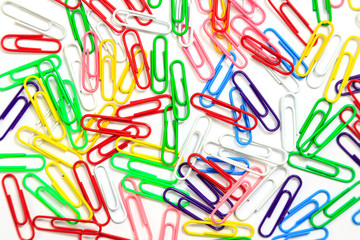 colorful paper clips background