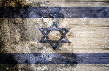 Fototapeta na wymiar Israel grunge flag