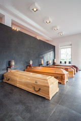Coffins and urns
