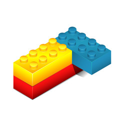 Toy blocks isolated on white