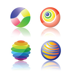 isolated color spheres