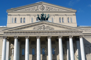 Bolshoi theater historic building in Moscow