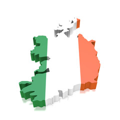 Ireland - Accurate three dimensional map of Ireland