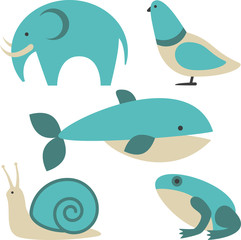 Animals-set of vector illustrations