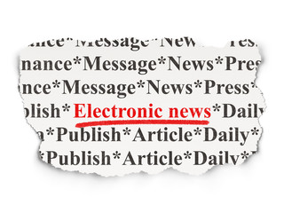 News concept: Electronic News on Paper background