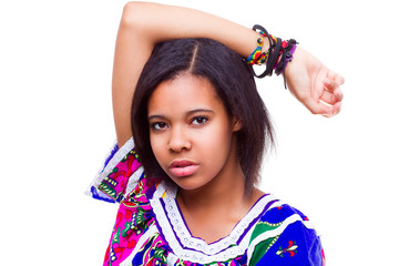 African American women smiling traditonal clothes