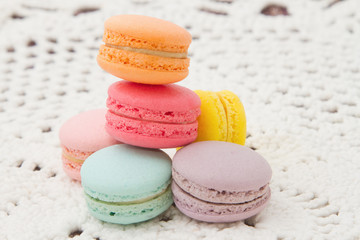 Pastel colorful macaroon,france  macaroon