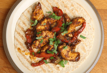 Chicken Tikka Chapatti Wrap