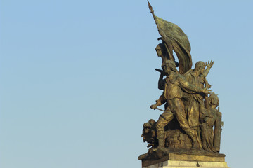 Fototapeta na wymiar statua wolności: część pomnika Vittorio