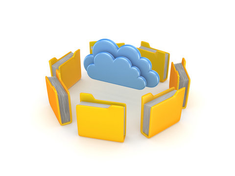 Cloud computing concept.