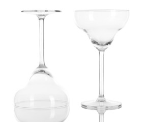 Two glasses isolated on white