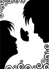 male and female silhouette