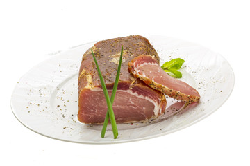 Bacon with vegetables