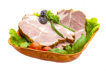 Bacon with vegetables