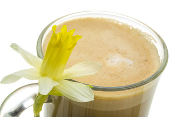 Coffee Late with Flower, mint, star-anise and cinnamon