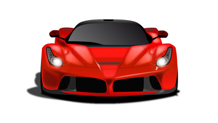 Obraz na płótnie Canvas Auto Sportiva rossa metallizzata