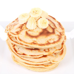 Pancakes with bananas