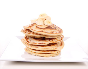 Pancakes with bananas